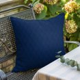 thumbnail image 3 of Throw Pillow Covers 24x24 Inch, Navy Blue Lattice Geometric Decorative Pillow Cases for Couch Sofa Bed, Luxury Abstract Art Aesthetics Cotton Linen Square Home Decor Pillowcases with Hidden Zipper, 3 of 9