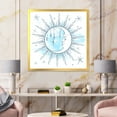 thumbnail image 3 of Blue Crescent Moon With Stars and Moonstone Pendants 16 in x 16 in Framed Painting Canvas Art Print, by Designart, 3 of 4