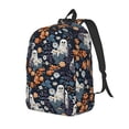 thumbnail image 1 of Balery Cute ghost in the flowers Mochila Clásica Impresa Básica para Viaje, Mochila Escolar Resistente al Agua, Mochila de Lona con Correas Ajustables-Medium, 1 of 5