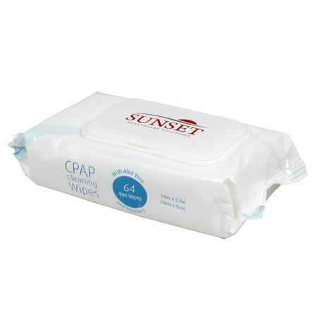 2-Pack Sunset CPAP Mask Cleaning Wipes in Soft Pack