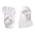thumbnail image 2 of Un par de calcetines con punta para mujer, sólidos, cómodos, transpirables, calcetines de cinco dedos para ir de compras, 2 of 10