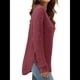 thumbnail image 5 of Suéteres de Moda para Mujer, Tops de Larga, Ropa de Otoño, Camisetas y Blusas de Moda. Vino Tinto M, 5 of 6