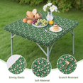 thumbnail image 4 of Green Christmas Snowman Pattern Square Fitted Tablecloth with Elastic Edge,Square Table Cover,Washable Elastic Table Cover for Home Kitchen Party Decor 34"x34", 4 of 6