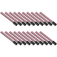 thumbnail image 4 of 20 piezas t10 w5w extensión de conector de bombilla de soporte de enchufe de goma suave pláshico cobre para cochetas bicicletas barcos scooters remolones negros + rojo, 4 of 7