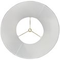 thumbnail image 5 of Set of 2 Softback Round Bell Lamp Shades Pewter Gray Medium 8" Top x 14" Bottom x 11" Slant x 10.5" High Spider with Replacement Harp and Finial Fitting - Springcrest, 5 of 5