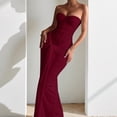 thumbnail image 4 of Women's Strapless Sweetheart Neck Maxi Dress, Bodycon Corset Graduation Prom Evening Gown, 4 of 7