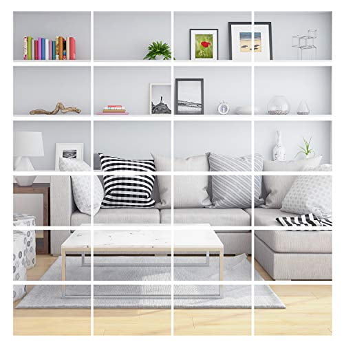 Elcoho 24 Pieces Flexible Mirror Sheets Self Adhesive Plastic Tiles Non Glass Stickers For Home Decoration 6 X 9 Inches Com - Mirror Sheets For Walls Elcoho 24 Pieces Flexible Mirror Sheets Self Adhesive Plastic Tiles Non Glass Stickers For Home Decoration 6 X 9 Inches Com - Mirror Sheets For Walls