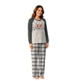 thumbnail image 3 of WJOSBXT Family Matching Christmas Pajama Set with Pockets & Plaid Pants , Long Sleeve Holiday PJs Sleepwear Outfit for Christmas Party Family Photos L, 3 of 5