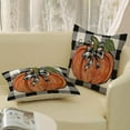 thumbnail image 2 of Fall Pillow Covers 20x20 Set of 2 Pumpkin Maple Leaves and Buffalo Plaid Fall Decor Pillowcase Linen Autumn Thanksgiving Decorative Outdoor Throw Pillow Covers Farmhouse Cushion Case for Couch, 2 of 6