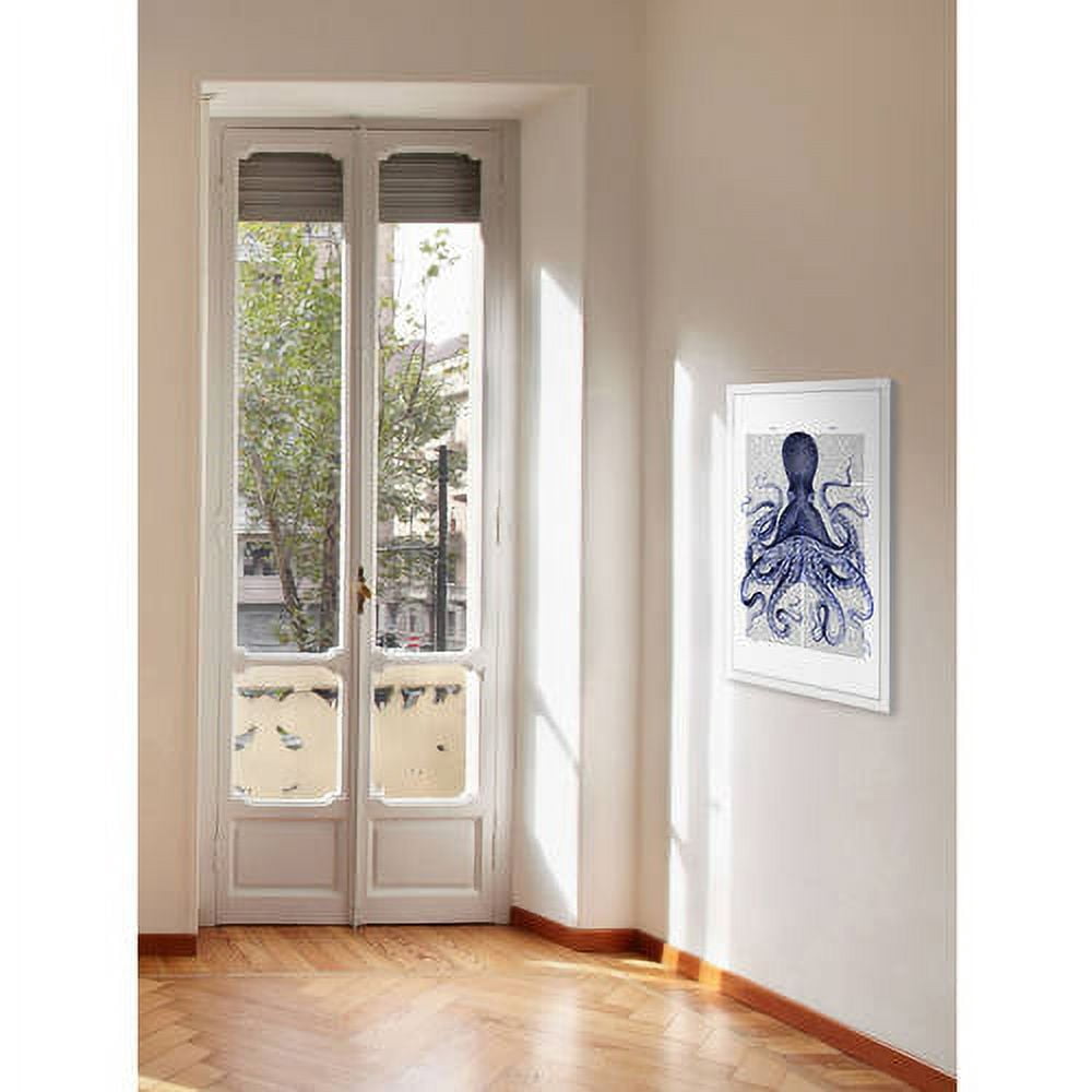 Marmont Hill "Blue Octopus 3" Framed Painting Print