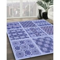 thumbnail image 3 of Ahgly Company Machine Washable Indoor Rectangle Transitional Jeans Blue Area Rugs, 8' x 12', 3 of 7