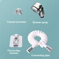 thumbnail image 4 of Hand Sink Shower Smooth Surface Sink Faucet Hose Sprayer with Faucet Converter Punch-free Bracket Connecting Pipe Gasket Adapter, 4 of 8