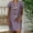 Purple, variant on Women's V-Neck Short Sleeve Linen-Look Dress, Comfortable Casual Summer Tunic with Relaxed Fit, Limited Time Offer Under 10 Dollars