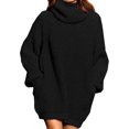 thumbnail image 1 of Vestido De Suéter, Vestido De Suéter De Punto Casual Adornos Agradables A La Piel Líneas Faciales Suave Para Interior Para Mujer ANGGREK Otros, 1 of 6