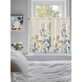 thumbnail image 4 of Watercolor Flowers Beige Kitchen Curtains 54 Inches length, Spring Summer Retro Botanical Window Treatment Curtain Drapes, Thermal Insulated Drapes for Basement Hotel RV, 42"x54", 2 Panels, 4 of 7