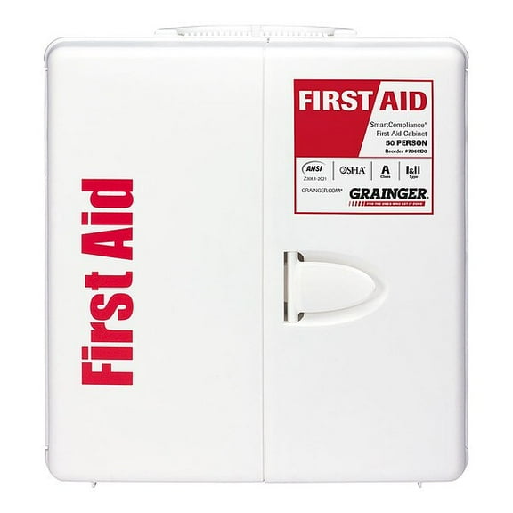 First Aid Kit and Housing, Plastic 241 Components, 100 People Served