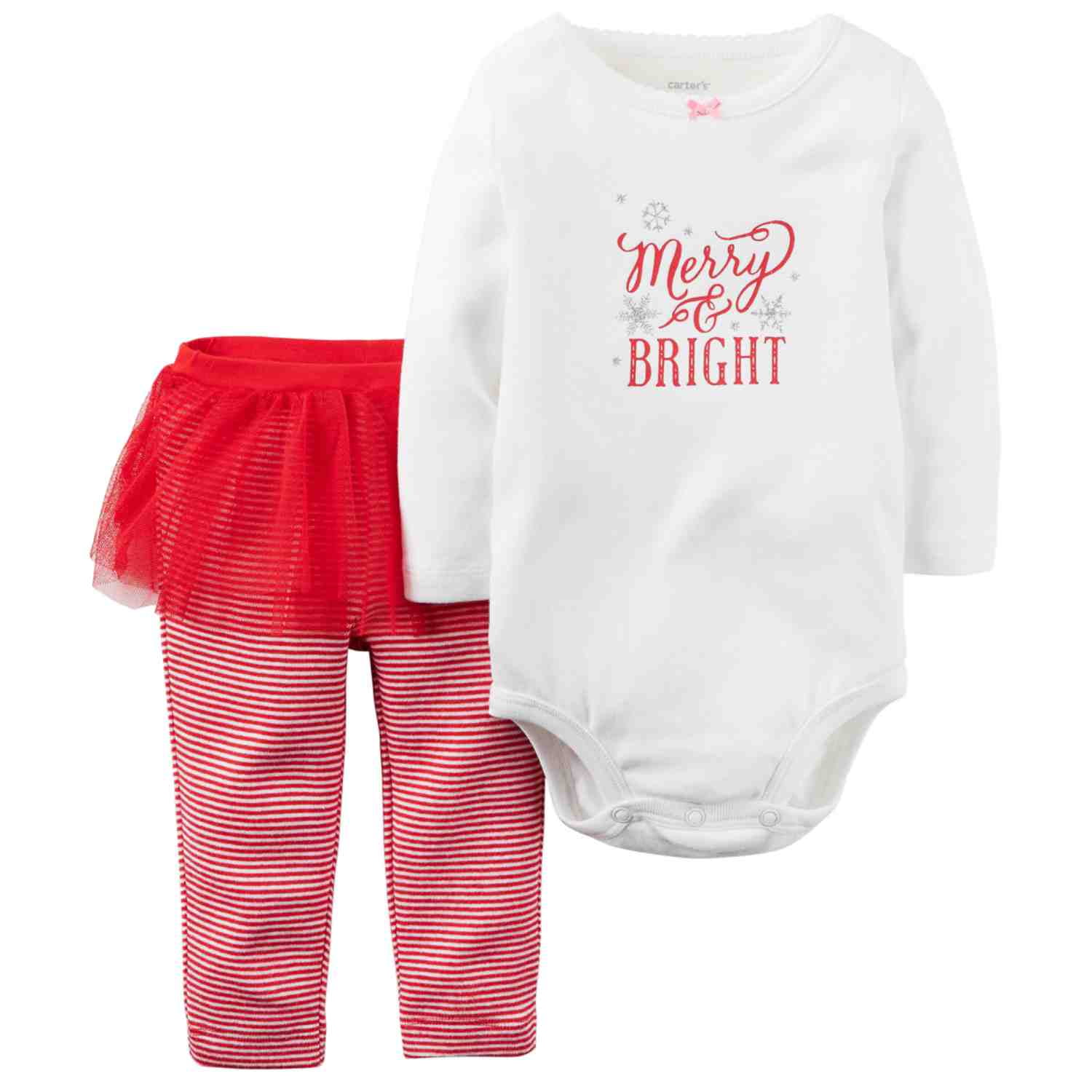 3T Toddler Just One You Carter's Christmas Outfit bodysuit red tutu & Legging 