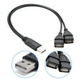 thumbnail image 6 of USB Y Splitter Cable USB2.0 Male to 2 Port USB2.0 Female Cable USB Cable Charging Data Transfer Splitter, 6 of 7