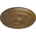 thumbnail image 3 of Ekena Millwork 15 3/4"OD x 1 1/2"P Devon Ceiling Medallion (Fits Canopies up to 3 5/8"), Hand-Painted Rubbed Bronze, 3 of 6