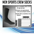 thumbnail image 7 of SOCKS'NBULK Big And Tall Mens Sport Crew Socks Wholesale Bulk (King Size) Socks, by SOCKS'NBULK (12 Pairs Black, Mens King Size 13-16 (Shoe Size 12-15)), 7 of 7