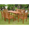 thumbnail image 1 of International Caravan Cervera 7 Piece Wood Patio Dining Set in Natural, 1 of 1
