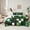 Black White Green, variant on Castle Fairy Pixelated Miners Bedding Comforter Set,Geometric Plaid Grid King Bedding Sets