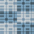 thumbnail image 1 of Ahgly Company Machine Washable Indoor Square Transitional Jeans Blue Area Rugs, 5' Square, 1 of 7