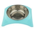 thumbnail image 2 of Comedero para Perros de material acero Inoxidable Alimentador para Mascotas Alimentador de Riego Suministro de Agua para Perros Alimentos Azul Yinane Comedero para mascotas, 2 of 8