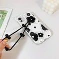 thumbnail image 6 of Compatible for iPhone 11 Case Clear Floral Bear Camera Lens Case with Lovely Flower Bracelet Chain for Women Girls, Soft TPU Protective -Black, 6 of 13