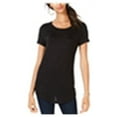 thumbnail image 2 of I.N.C Womens Embroidered Embellished T-Shirt, Black, X-Large, 2 of 2