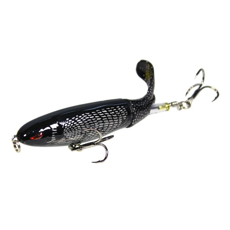 Floating Whopper Popper Fishing Lure Soft Rotating Tail Artificial