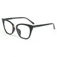 thumbnail image 3 of EYE ZOOM 3 Pack Ladies Plastic Frame Cat Eye Style Reading Glasses for Women, Black +1.75, 3 of 5