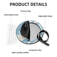 thumbnail image 4 of Seagull 2pcs PU Leather Round Bag Tags Suitcase Handbag Tags with Privacy Cover and Name ID Tag for Travel Luggage, Handbags, Backpacks, School Bags, 4 of 6