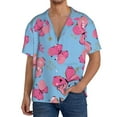 thumbnail image 3 of Disketp Men's Hawaiian Girl Butterfly Print Shirts Button Down Holiday Beach Shirts-Medium, 3 of 7