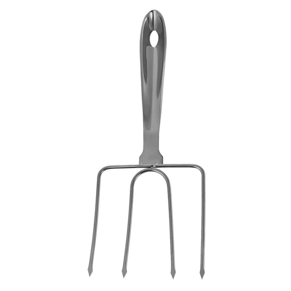 OATIPHO 1Pc Stainless Steel Turkey Lifting Fork for Barbecue Roasting with Ergonomic Handle
