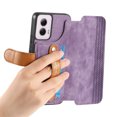 thumbnail image 2 of for Moto G Power 5G 2024 Wallet Case with Card Slots & Cash Slot【RFID Blocking】, With Wrist Kickstand,Flip Folio Book PU Leather  Shockproof Anti-fall Rugged Phone case Cover For Women Men,Purple, 2 of 13