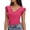 Hot Pink, variant on Women's V Neck Stretch Fitted Shirt Basic Short Sleeves Summer T Shirt Tops Cute Going Out Shirts Women's Solid Color Breathable Top
