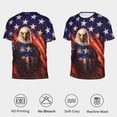 thumbnail image 6 of Omeoer Patriotic Eagle Graphic T-Shirt USA Flag American Hero 3D Print Short Sleeve Crewneck Tee for Men Women, 6 of 6