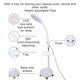 thumbnail image 3 of Lámpara De Aumento De Luz Fría LED Lupa 8X Altura Ajustable Ajuste Direccional De 360 ​​​​​​ Soporte Flexible Salón Tatuaje Belleza Luz ABS Metales Con Bandeja Y Ruedas, 3 of 7