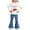 White, variant on SGFCWSX Girls 2-Piece Outfit, Graphic Hoodie and Heart Flared Denim Jeans, Trendy Casual Daily Clothing Set for Kids Pink Size 5-6 Years