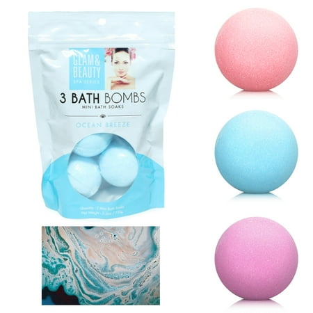 3 Piece Bath Bombs Set Gift Ultra Lush Bubble Spa Fizzy Fizzies Moisturizing