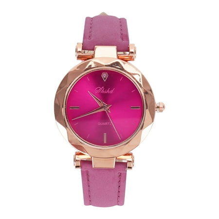 Kcodviy Leather Wristwatch Casual Watch Analog Women S Fashion Quartz Women s Watch Large Face Watches Womens Small Watch Vintage Leather Watch Strap 20mm Watch Band Leather Reading Bra