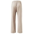 thumbnail image 5 of KALE Linen Pants Women Palazzo for Casual Womens Cotton Loose Comfy Work With Pockets Elastic High Waist Paper Bag Drawstring Baggy Pants Beige, 5 of 6