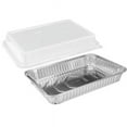 thumbnail image 2 of VeZee 9x13 Half Size Aluminum Disposable Pans with Dome Lids - Serve Various Delicacies for Events - Eco-Friendly - Set of 500, 2 of 6