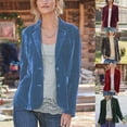 thumbnail image 6 of CENL Womens Long Sleeve Velvet Blazer Jacket Open Front Cardigan Coats Outerwear, 6 of 9