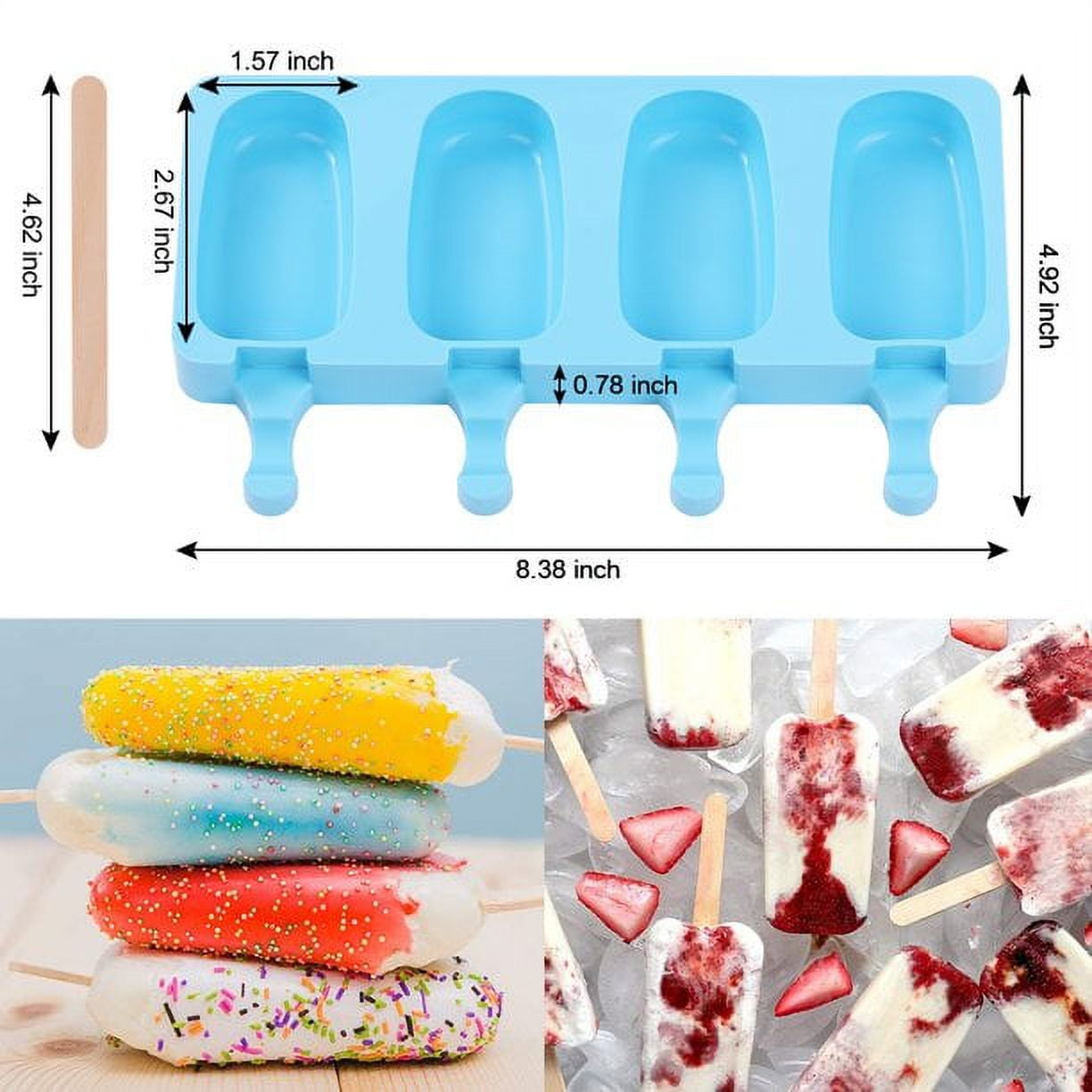 Chainplus Silicone Popsicle Molds 6 Cavity, DIY Popsicle Molds for