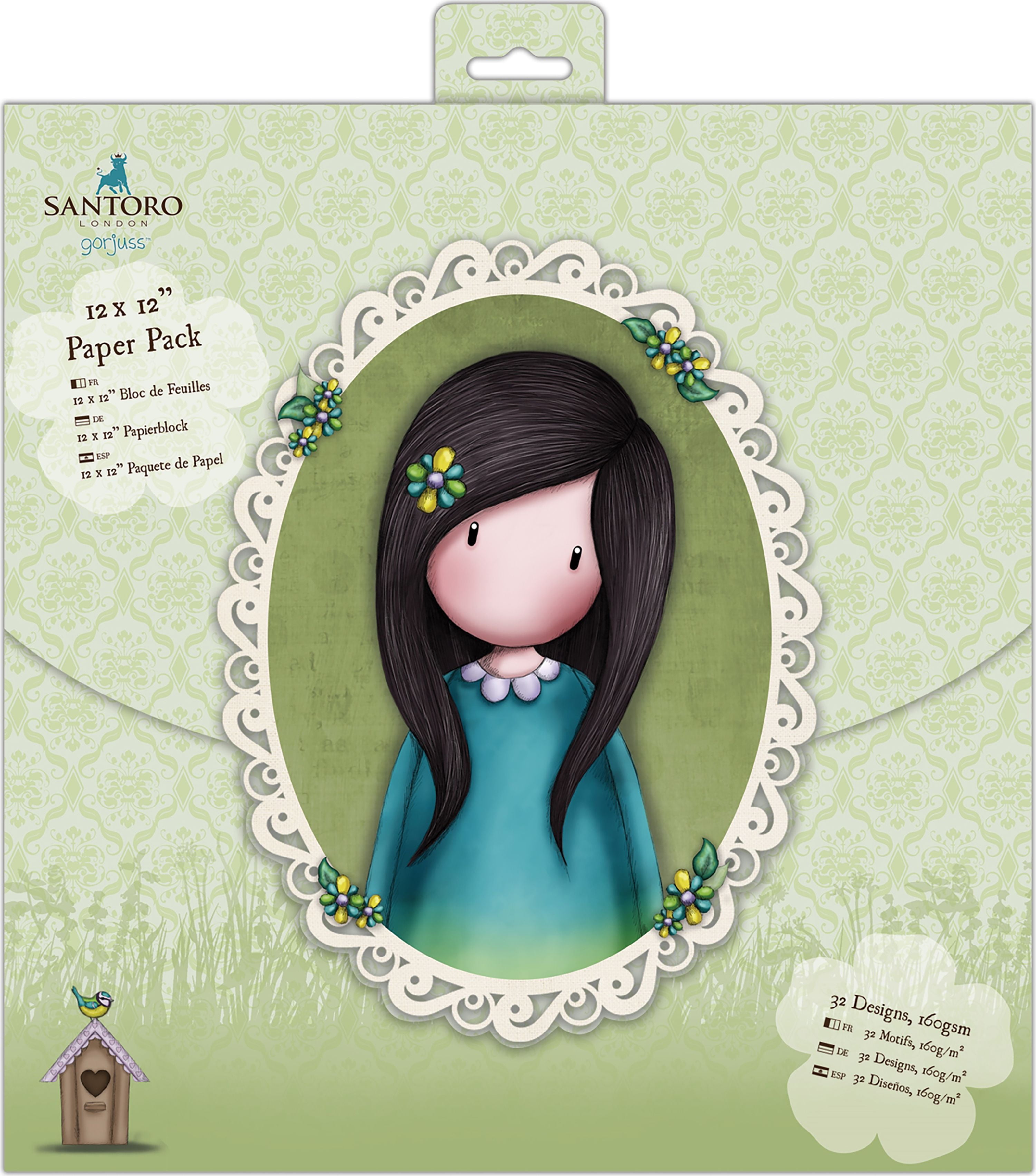 Santoro's Gorjuss Paper Pack 12"X12" 32/Pkg