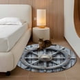 thumbnail image 2 of Round Rugs 3.3 Ft, Grey Rudder Coastal Non Slip Area Rugs for Kitchen Bedroom Entryway, Summer Nautical Beach Retro Washable Carpet Runner Rug Floor Mats for Bedroom Home Decor, 2 of 9