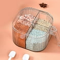 Flybaeastseasoning Boxmulti Compartment Herb Jars 4 Grids Seasoning Box