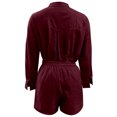 thumbnail image 4 of Traje pantalón corto de corte holgado para mujer: conjunto de poliéster para todas las estaciones, apto para complementar con sombrero, lavable a máquina., 4 of 5